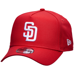 New Era Padres 9FORTY A-Frame Hat - Adult - White/Red