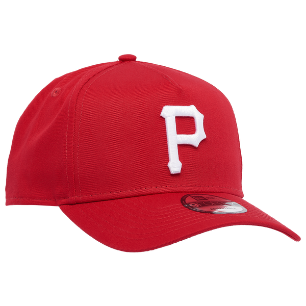 New Era Pirates A Frame Adjustable Cap - Men's - Red/Red - Image 4