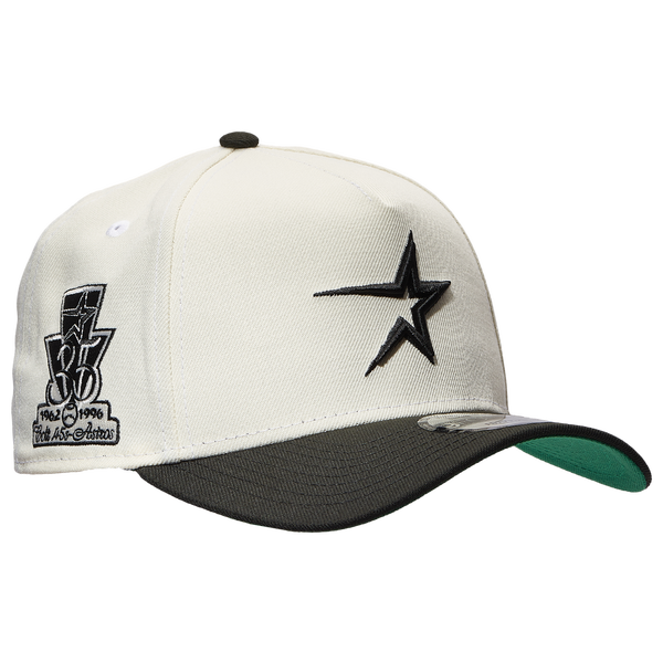 New Era Astros A Frame 2T Adjustable Cap - Men's - White/Black - Image 3