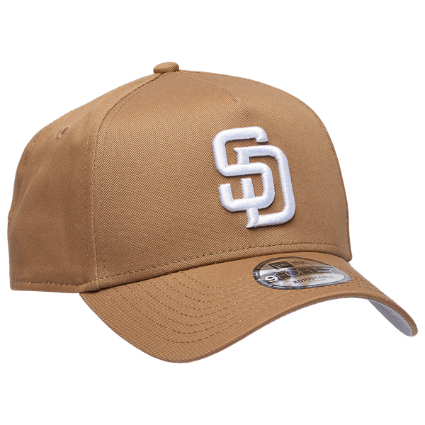 New Era Padres A Frame Adjustable Cap - Men's - Khaki/White - Image 3