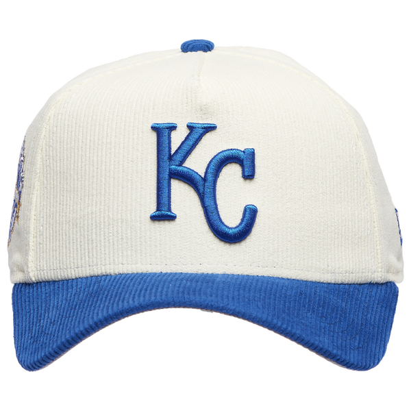 New Era Royals 940 A Frame Corduroy Cap - Men's - Chrome/Royal - Image 2