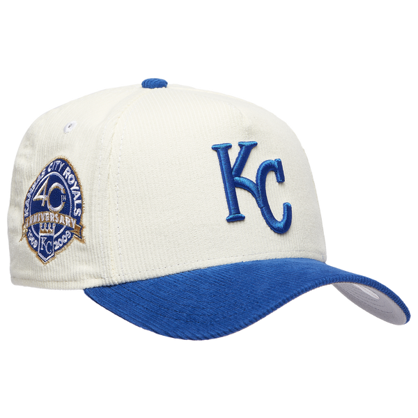 New Era Royals 940 A Frame Corduroy Cap - Men's - Chrome/Royal - Image 3