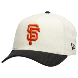 New Era Giants 940 A Frame Corduroy Cap - Men's - Black/Chrome