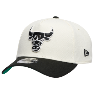 New Era Bulls Team 9FORTY A-Frame Chrome Cap - Men's - Chrome/Black