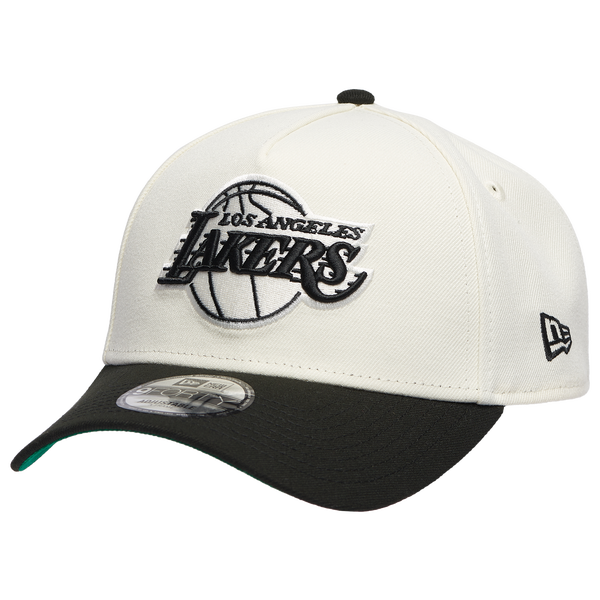 New Era Lakers Team 9FORTY A-Frame Chrome Cap - Men's - Chrome/Black