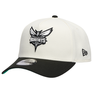 New Era Hornets Team 9FORTY A-Frame Chrome Cap - Men's - Black/Chrome