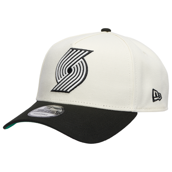 New Era Trailblazers Team 9FORTY A-Frame Chrome Cap - Men's - Chrome/Black