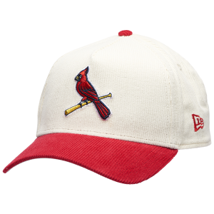 New Era Cardinals 940 A Frame Cordory Cap - Adult - White/Red
