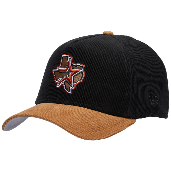 New Era Astros 940AF Cord Cap - Adult - Black/Tan
