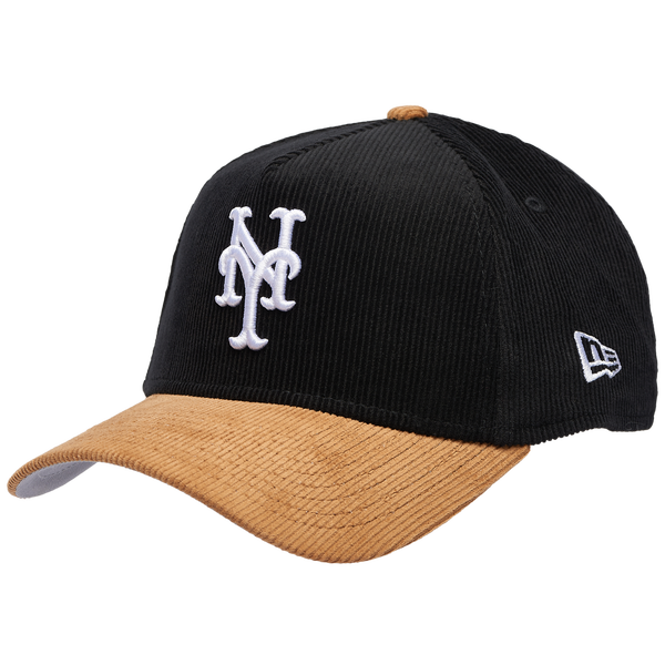 New Era Mets 940AF Cord Cap - Adult - Black/Tan