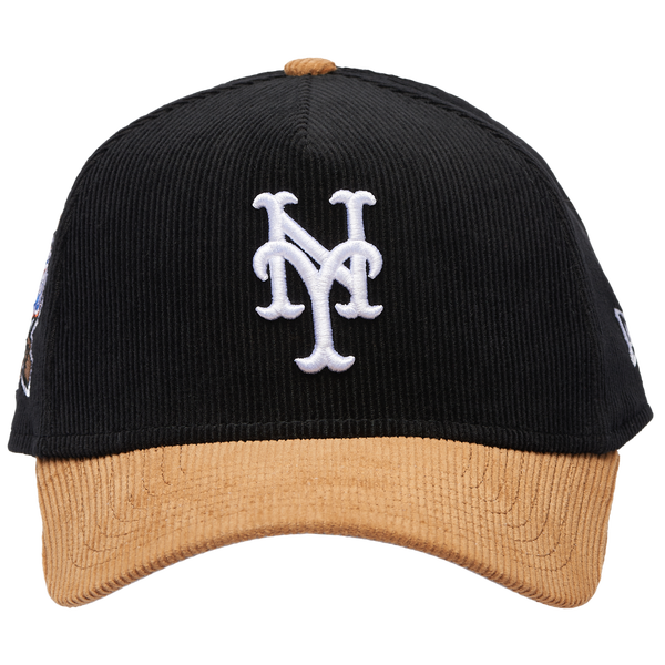 New Era Mets 940AF Cord Cap - Adult - Black/Tan - Image 2