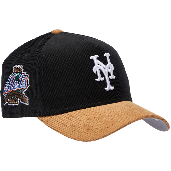 New Era Mets 940AF Cord Cap - Adult - Black/Tan - Image 3