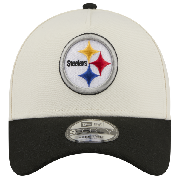New Era NFL 9FORTY A-Frame Cap - Adult - Black/Chrome - Image 2