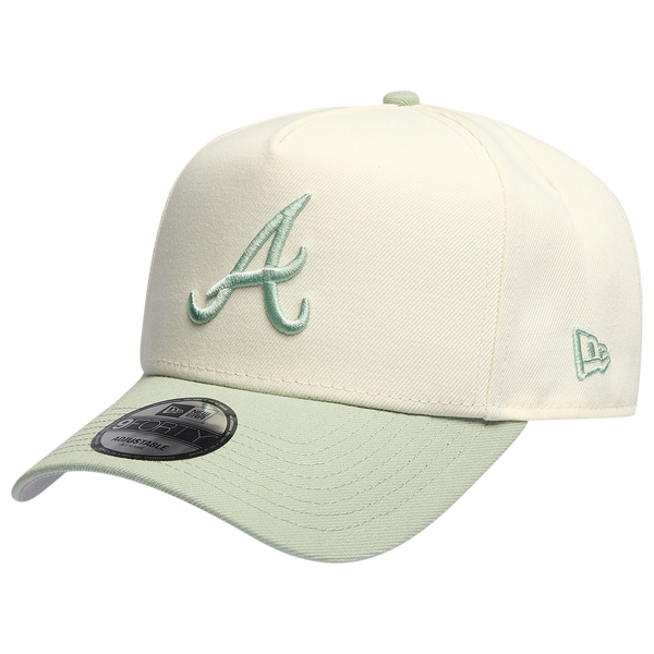 New Era Braves 940 A-Frame Cap - Adult - Chrome/Green