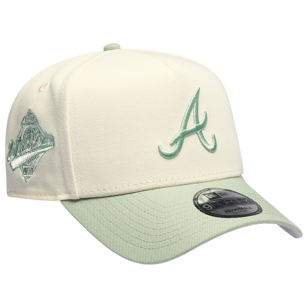 New Era Braves 940 A-Frame Cap - Adult - Chrome/Green - Image 3