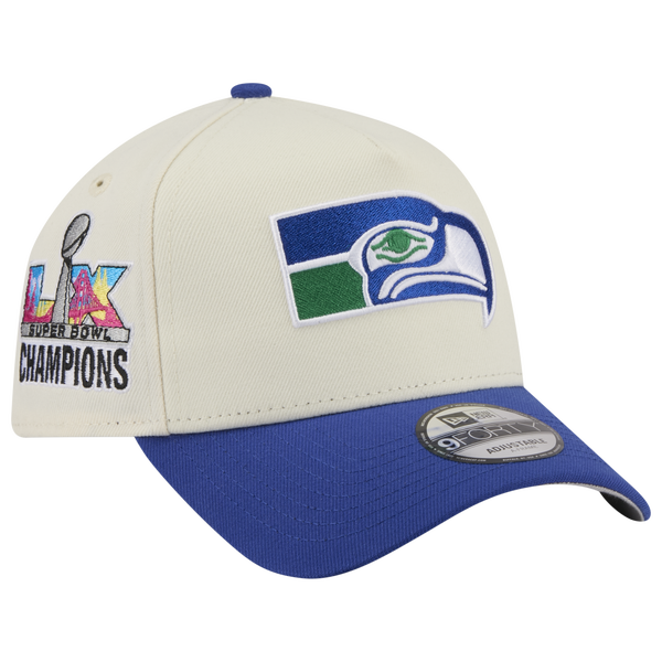 New Era NFL 9FORTY A-Frame Cap - Adult - Blue/Chrome - Image 3