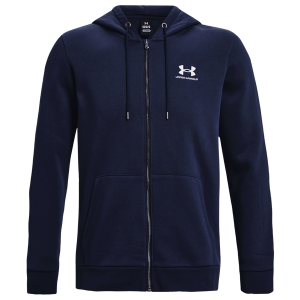 Under Armour Essential Fleece Full-Zip Hoodie - Men's - White/Midnight Navy