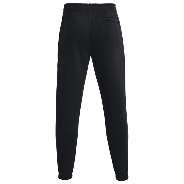 Under Armour Essential Fleece Joggers - Men's - White/Black - Image 3