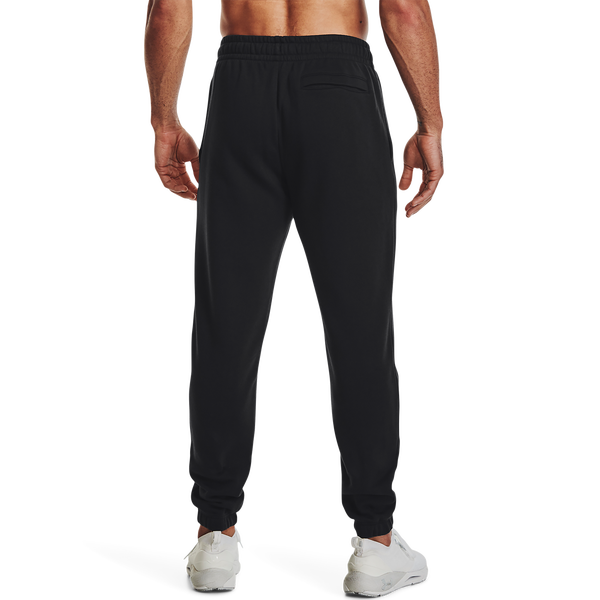 Under Armour Essential Fleece Joggers - Men's - White/Black - Image 5