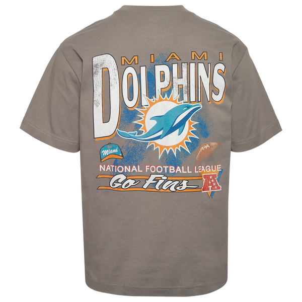 47 Brand Miami Dolphins Bar S/S T-Shirt - Men's - Wolf Grey - Image 2