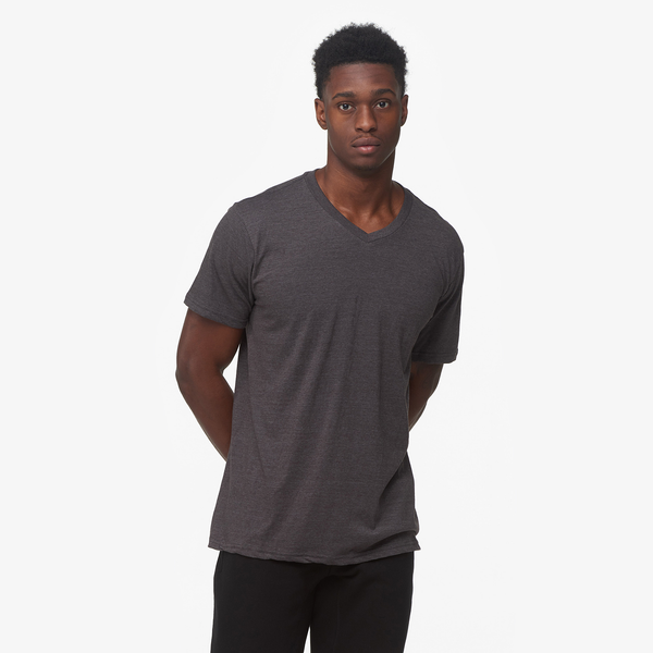 CSG Basic V-Neck S/S T-Shirt - Men's - Charcoal/Charcoal - Image 4