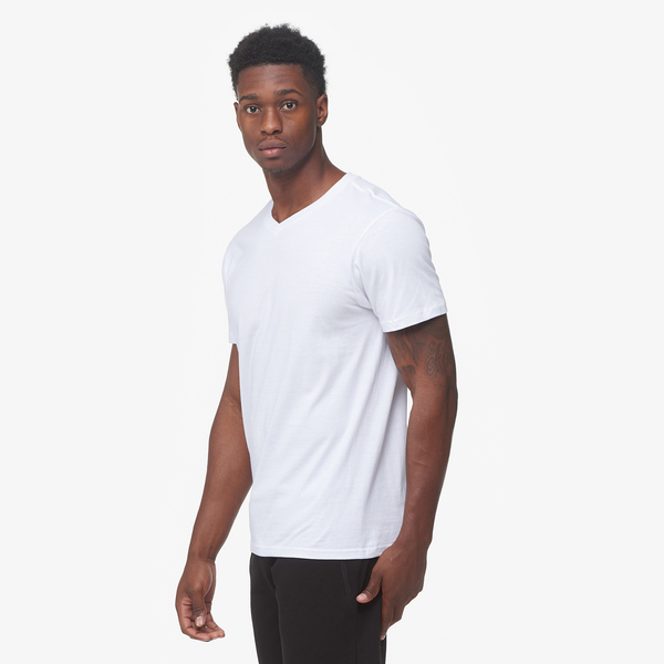 CSG Basic V-Neck S/S T-Shirt - Men's - White/White - Image 2