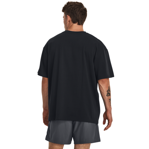 Under Armour Oversized Heavyweight Short Sleeve - Men's - Black/White - Image 2