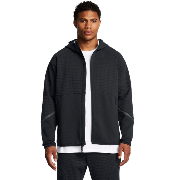 Under Armour Unstoppable Fleece Grid Full-Zip - Men's - Black/Black