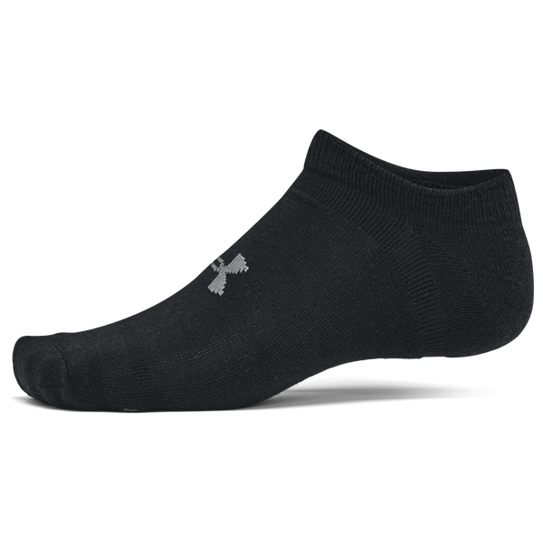 Under Armour Essential Cushion 6 Pack No Show Socks - Men's - Castlerock/Black/Black - Image 3