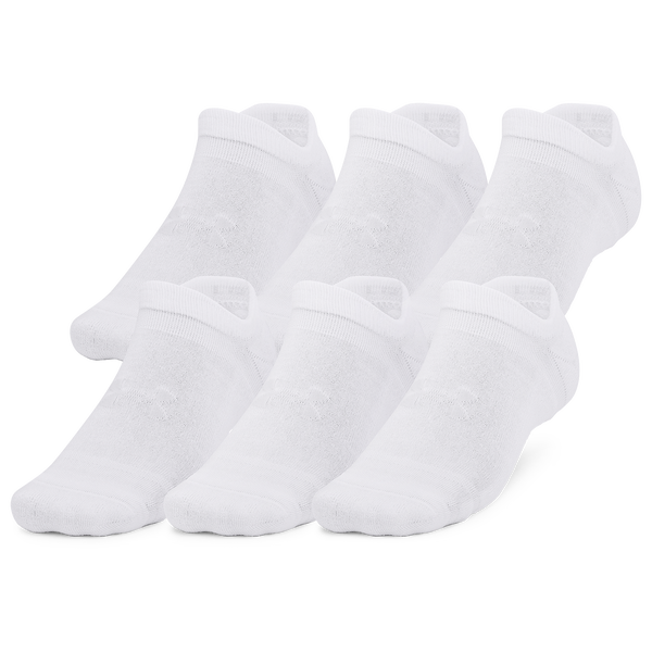 Under Armour Essential Cushion 6 Pack No Show Socks - Men's - Halo Grey/White/White
