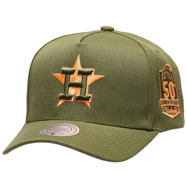 Mitchell & Ness Astros Neon Pop Pro Pinch Cap - Adult - Olive