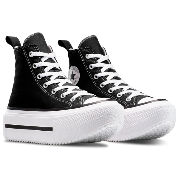 Converse Chuck Taylor All Star Lift Double Stack - Girls' Grade School - Black/White - Image 6