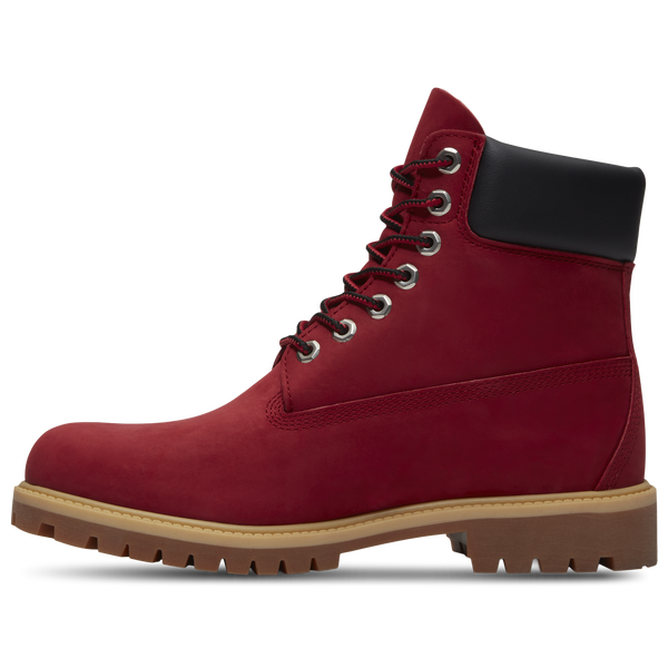 Timberland 6" Hairy Suede Premium Waterproof Boots - Men's - Red/Dark Red - Image 2