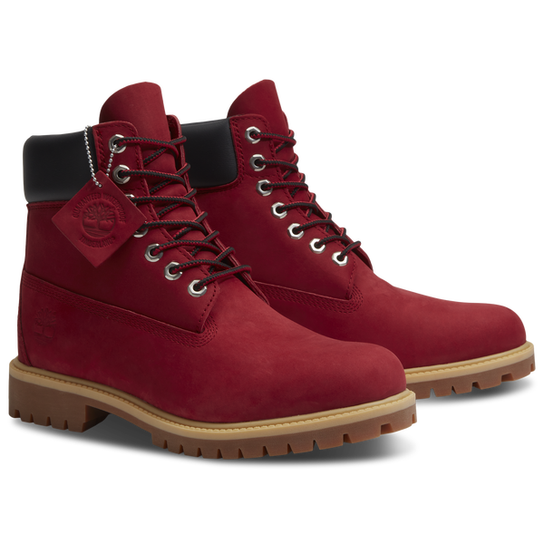 Timberland 6" Hairy Suede Premium Waterproof Boots - Men's - Red/Dark Red - Image 6