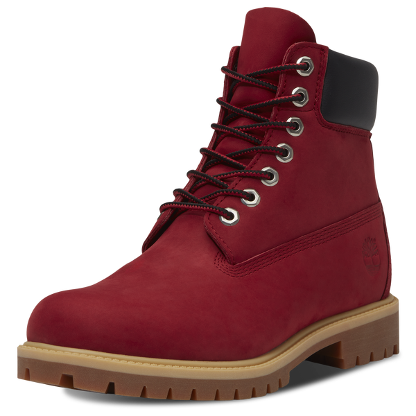 Timberland 6" Hairy Suede Premium Waterproof Boots - Men's - Red/Dark Red - Image 7