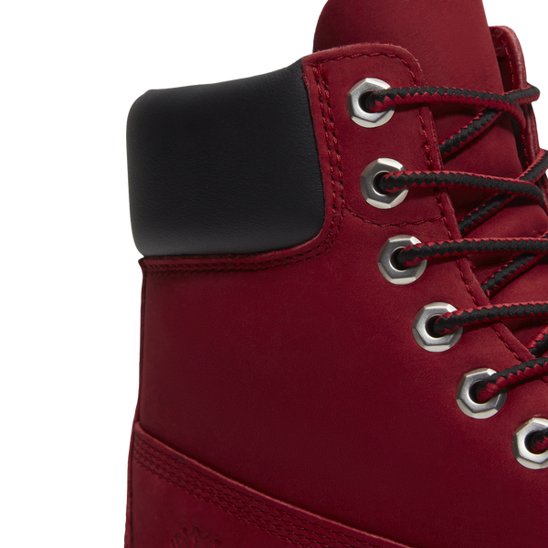 Timberland 6" Hairy Suede Premium Waterproof Boots - Men's - Red/Dark Red - Image 8