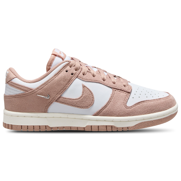 Nike Dunk Low - Women's - Particle Pink/White/Metallic Silver