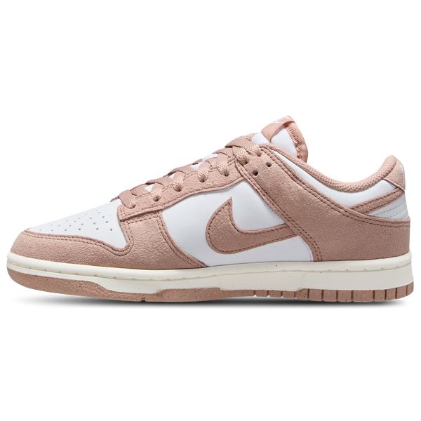 Nike Dunk Low - Women's - Particle Pink/White/Metallic Silver - Image 2