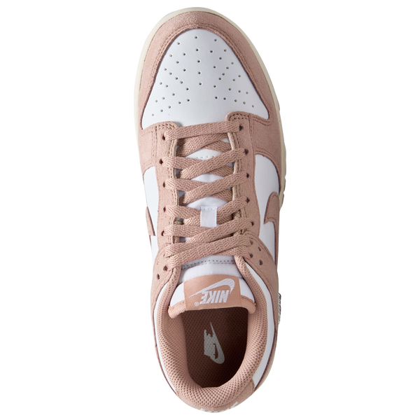 Nike Dunk Low - Women's - Particle Pink/White/Metallic Silver - Image 3