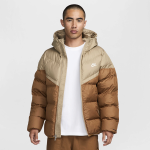 Nike SF Water Resistant PL Filled Hooded Jacket - Men's - Khaki/Light British Tan/Pink