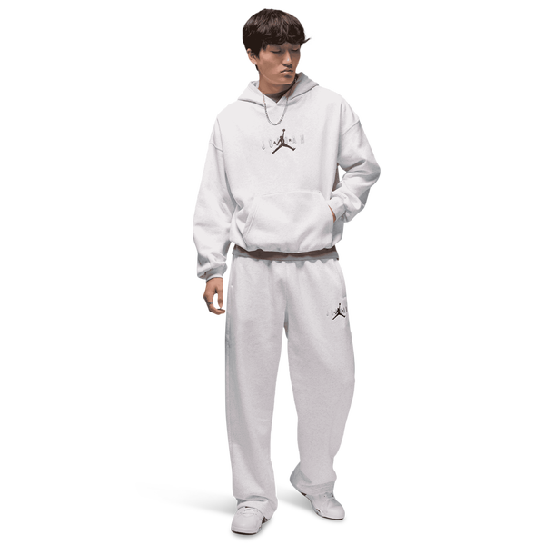 Jordan Brooklyn Oversize Stretch Pullover Hoodie - Men's - Heather/Black - Image 7