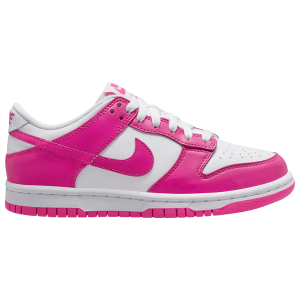 Nike Dunk Low - Girls' Grade School - White/Laser Fuchsia