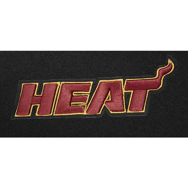 Pro Standard Miami Heat Mash Up Rib Wool Varsity Jacket - Men's - Black - Image 7