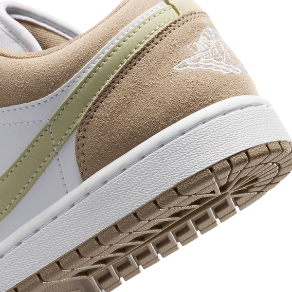 Jordan AJ 1 Low - Women's - White/Olive Aura/Khaki - Image 8