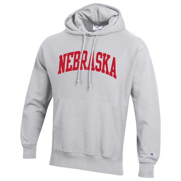 Champion NCAA Reverse Weave Wordmark Hoodie - Men's - Silver Gray