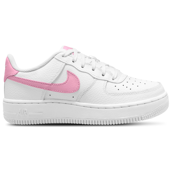 Nike Air Force 1 - Girls' Grade School - White/Pink