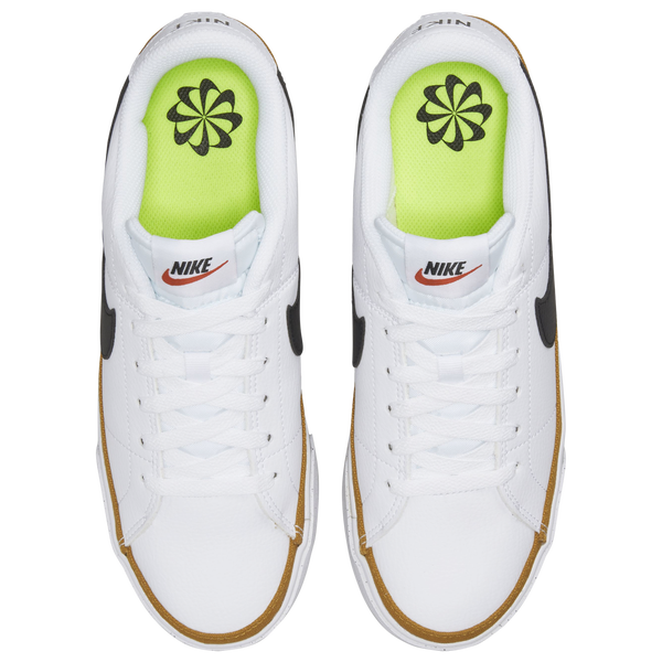 Nike Court Legacy Low - Women's - White/Black/Desert Orchre - Image 4