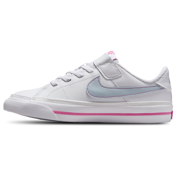 Nike Court Legacy - Boys' Preschool - White/Pinksicle/Light Armory Blue - Image 2