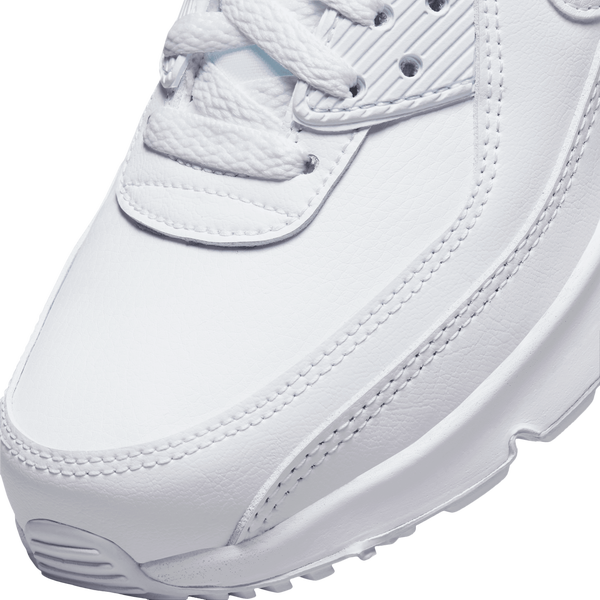 Nike Air Max 90 - Boys' Grade School - White/White/Metallic Silver - Image 7