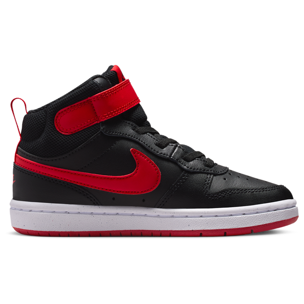 Nike Court Borough Mid 2 - Boys' Preschool - Black/University Red/White